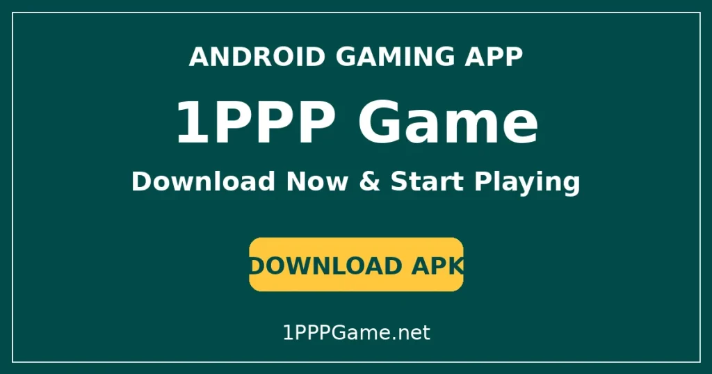 1PPP Game Android APK download banner with app logo and download button